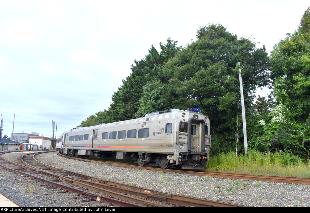 NJT Comet V Cab Car # 6078 trailing on Train # 4721 after departing Bay Head Station 